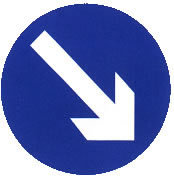 靠右側(cè)道路行駛標(biāo)志